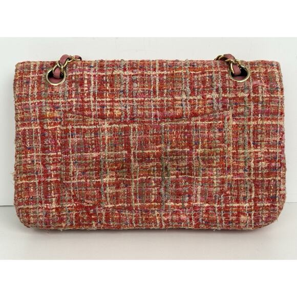 Chanel Classic Medium Multicolor Tweed Double Flap Shoulder Bag B-5 - Picture 5 of 16
